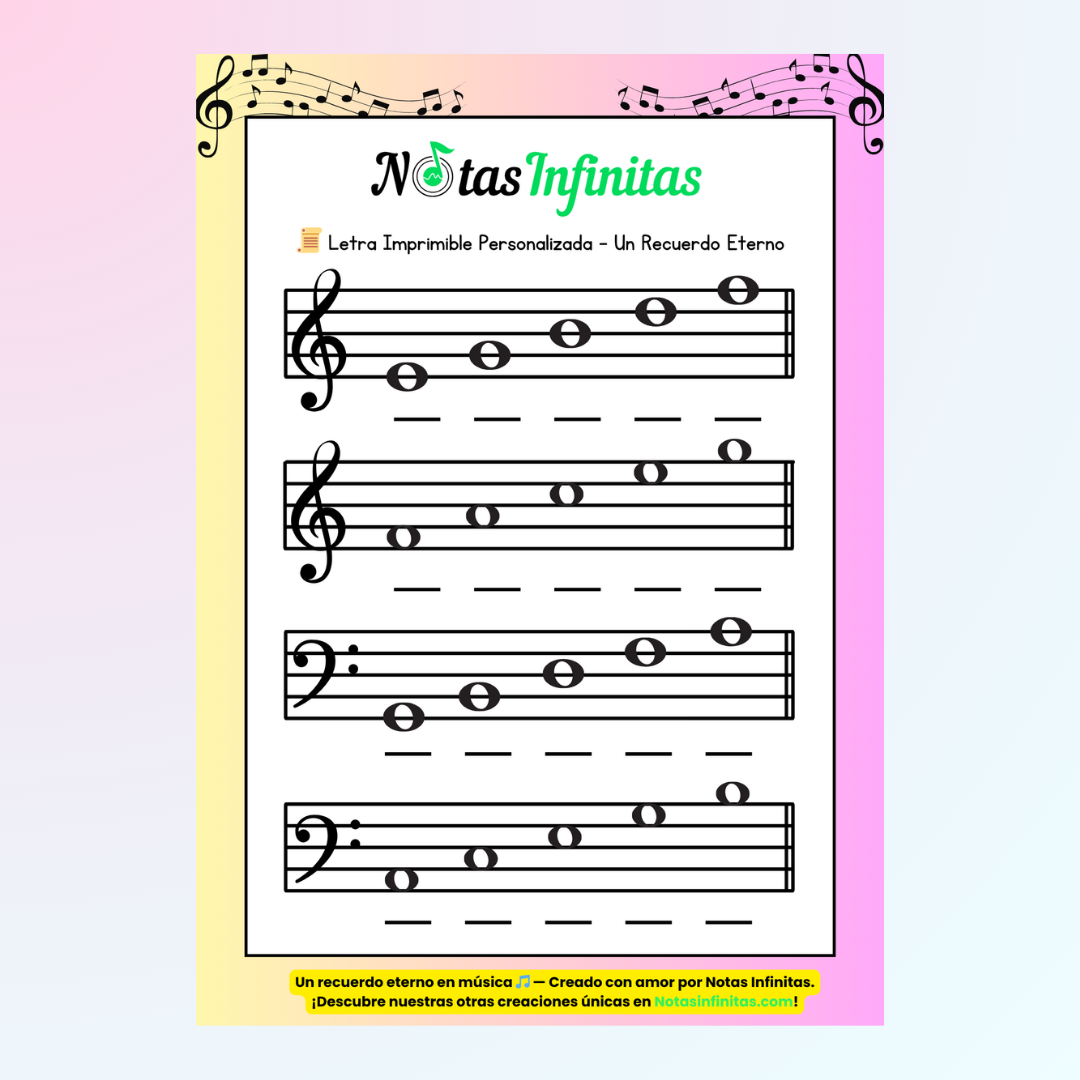 📜 Letra Imprimible Personalizada – Un Recuerdo Eterno